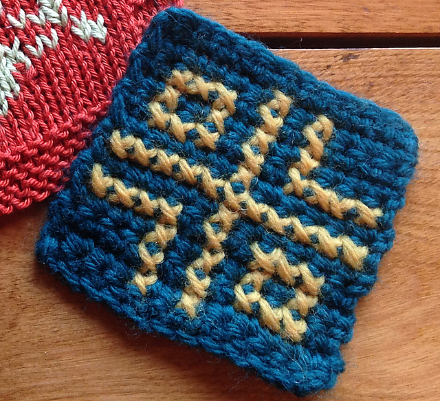 Cross-Stitched Coaster