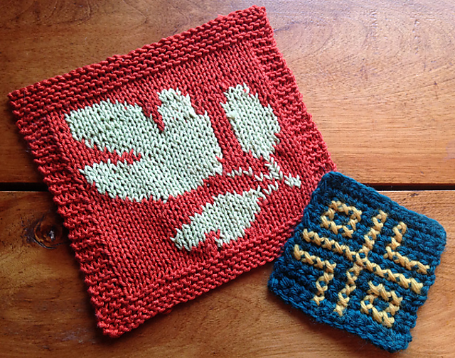 Sassafras Intarsia Dishcloth