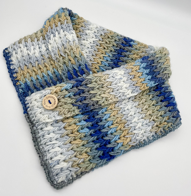 Feather Stitch Cowl Scarf
