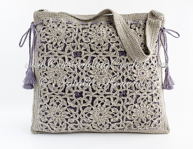 Flower Motif Shoulder Bag
