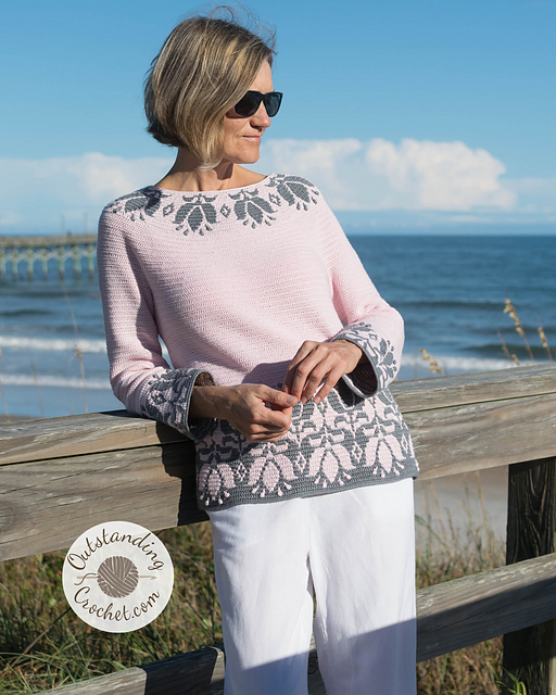 Ravelry: Tulip Mosaic Sweater pattern by Natalia Kononova