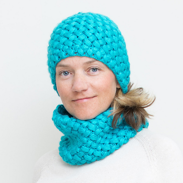 Braided Hat and Cowl Set