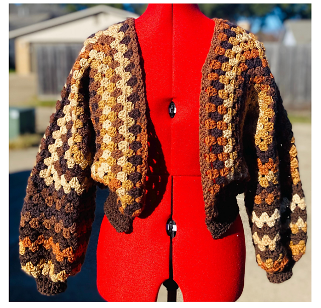 Crochet Chic Retro Granny Square Cardigan