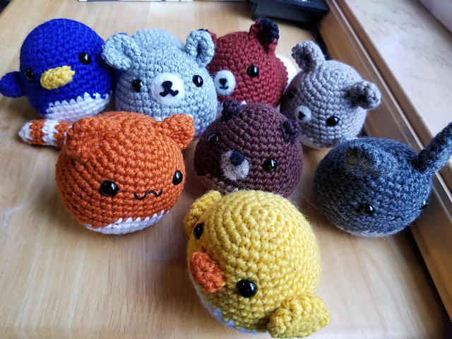 Amigurumi Critters - Fox Squirrel Penguin Chick