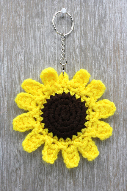 Sunflower Keychain