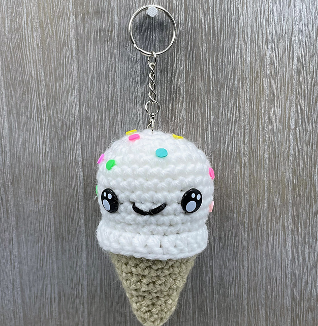 Ice Cream Cone Keychain