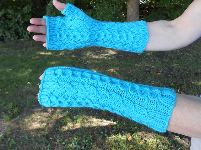 Coins and Queues Fingerless Mitts
