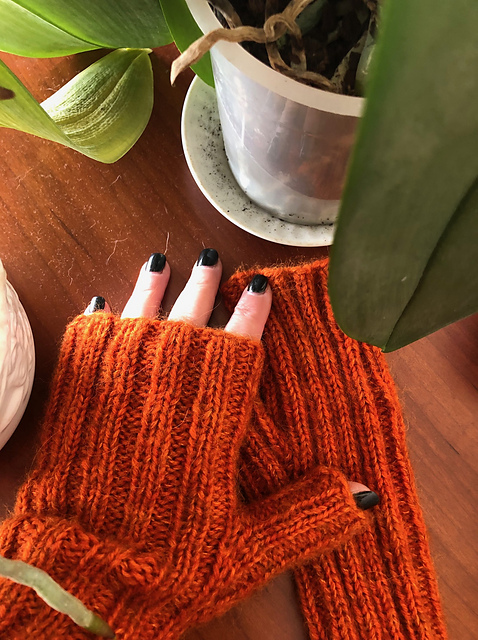 Orange Mittens