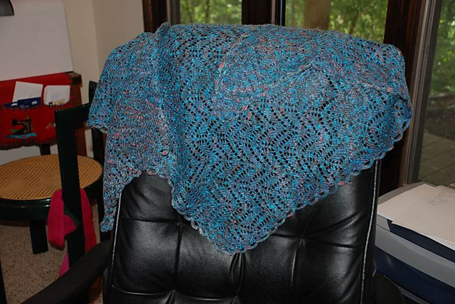 Machine Knit Lace Shawl