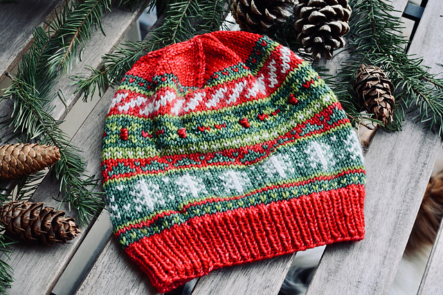 Ravelry: Holiday Doodle Hat pattern by Jamie Lomax