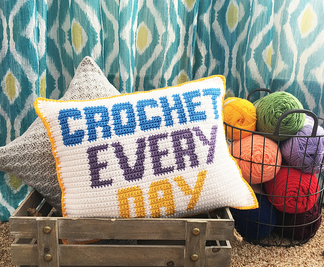 Crochet Every Day Pillow