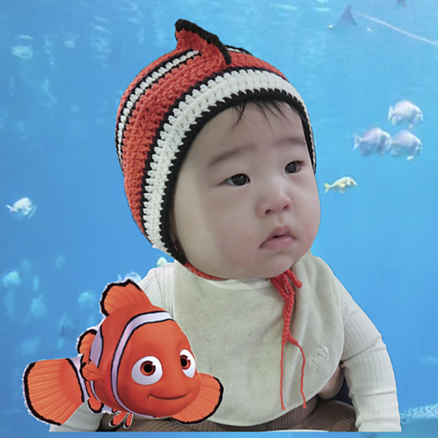 Nemo bonnet for baby