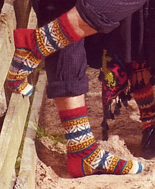 Peru - Herrensocken im Jacquardmuster