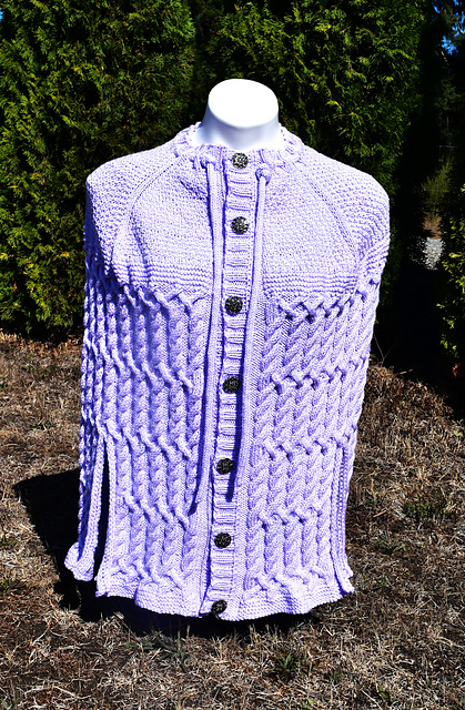 Cable Art Cape with Hand Slits