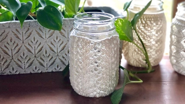 Mason Jar Cover (Flower)