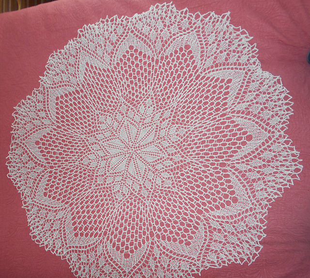 Ravelry Knitted Lace Coffee Table Mat pattern by Anchor