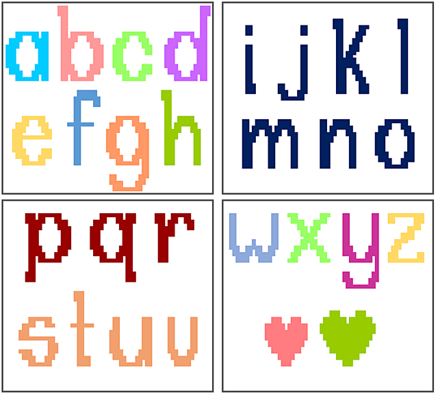 Storybook mosaic alphabet