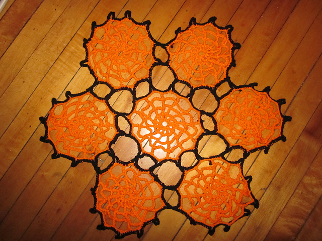 Halloween Spider Web Doily