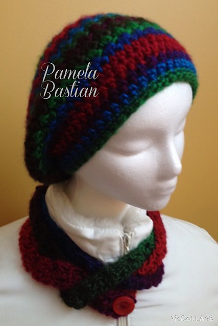 Bella Slouchy Hat, Headband & Button Scarf Set