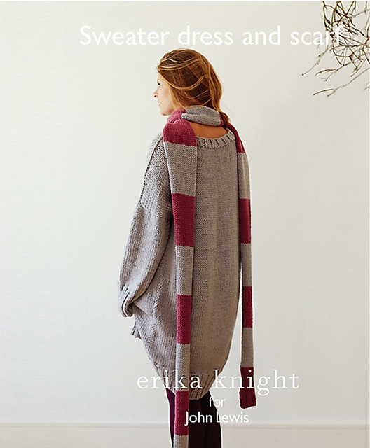 Sweater dress and scarf
