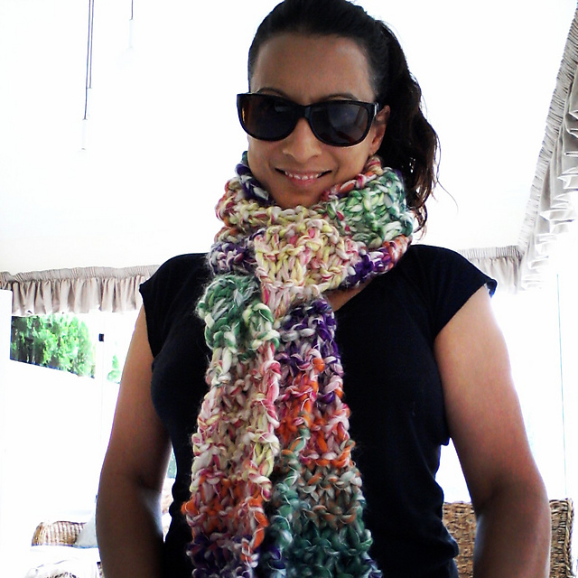 Big Panda Garter Stitch Scarf