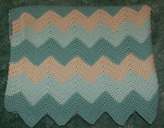 Crocheted Zig-Zag Blanket