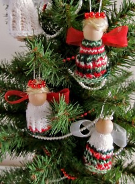 Doll Pin Angel Ornaments