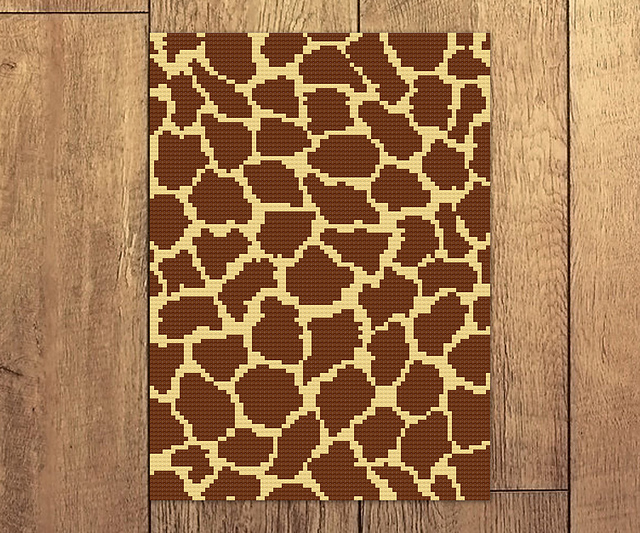 Giraffe c2c blanket
