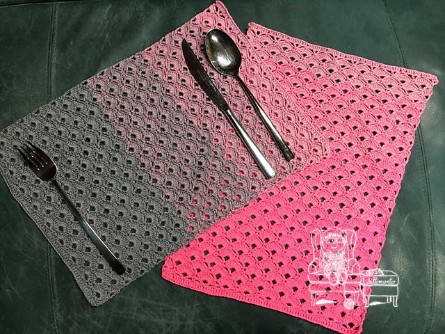 Tischsets aus Farbverlaufsgarn