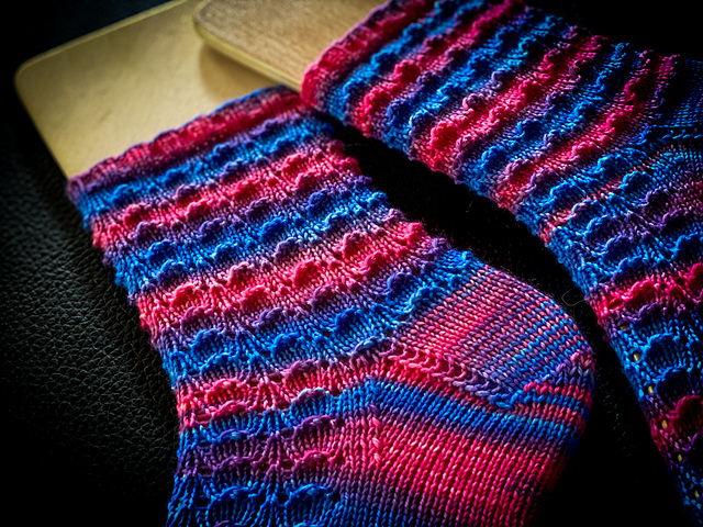 Stricksocken Butterflies