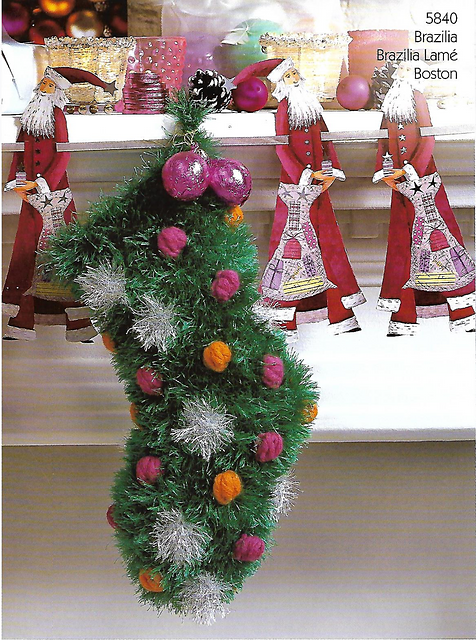 5840 Tannenbaumsocke mit Noppen / Xmas Tree Sock