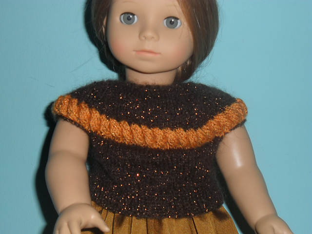 Autumn Fall  sweater for American Girl doll
