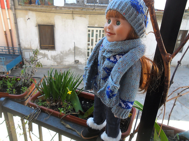 18 inch doll hat and scarf