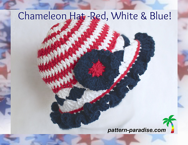 Chameleon Hat - Red, White & Blue 14-132