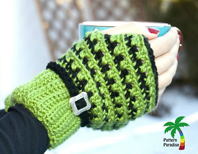 X Stitch Fingerless Gloves 15-167