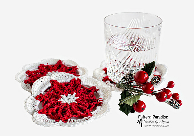 Poinsettia Coasters