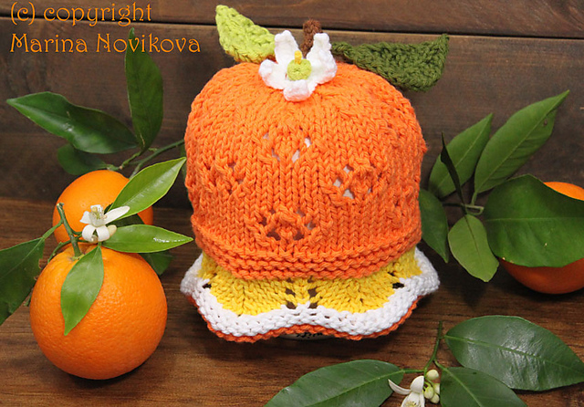 Orange Fun lace hat