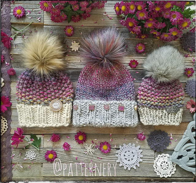 Ravelry: Basic hats 3 looks in one pattern by Patternery