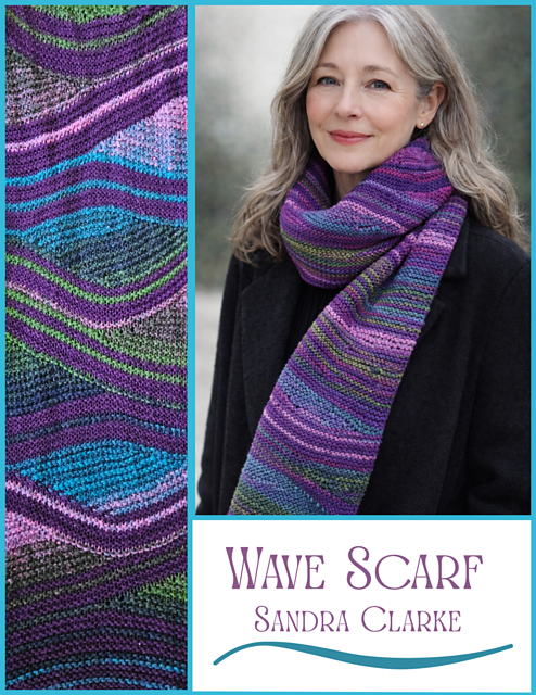 小物 NKNIT boa wave scarf Ravelry: Wave Knit Scarf pattern by Sandra Clarke