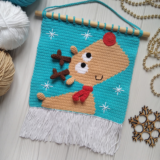 Wall Hanging Christmas Deer