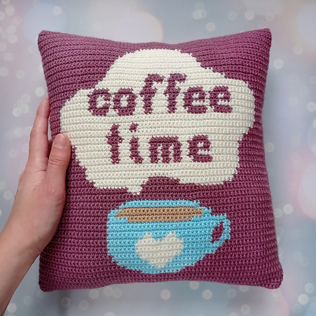 Coffee time pillow