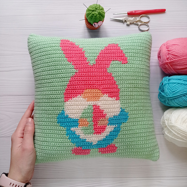 Easter gnome pillow