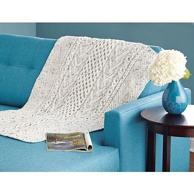 Rustic Cables Baby Blanket