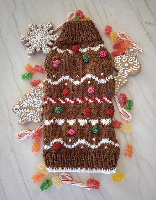 Gingerbread Pet Sweater