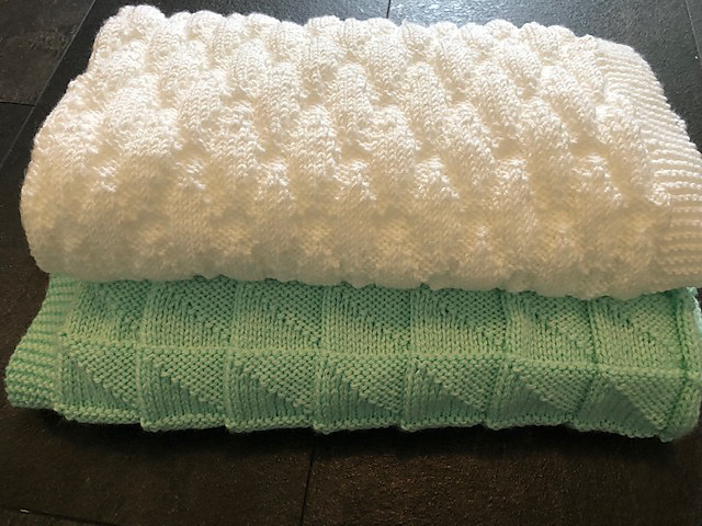 Two Beginner Blankets Triangles and Diamonds