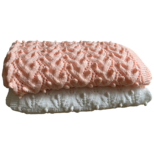 2 Blankets, Budding Flowers & Plaited Bobbles