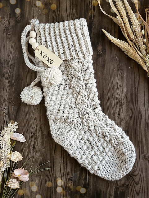 Berry Braided Stocking