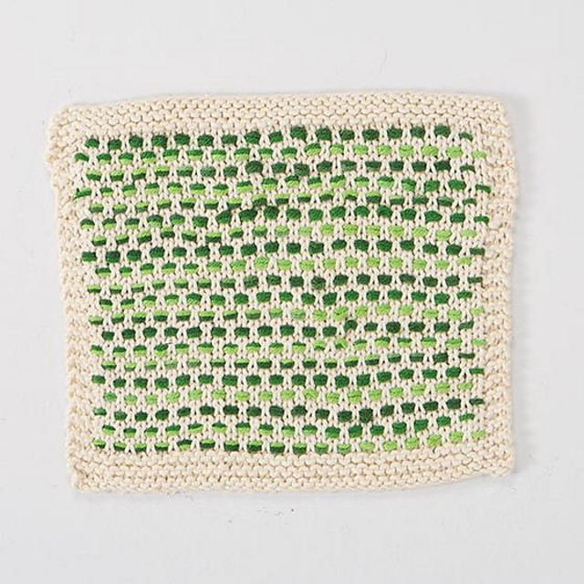 Woven Polka Dots Dishcloth