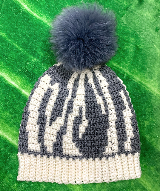 Mosaic Zebra beanie