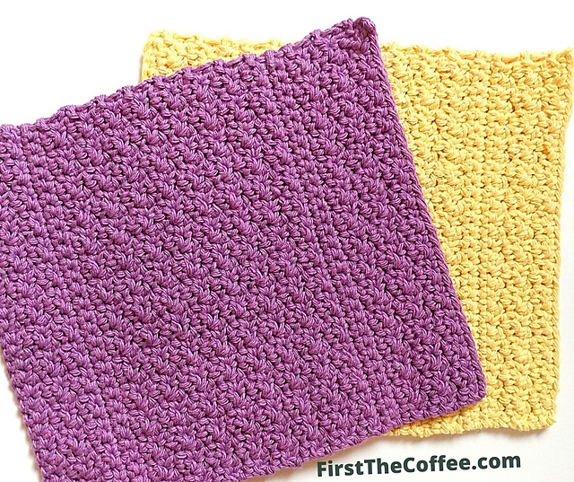 Lemon Peel Stitch Dishcloth